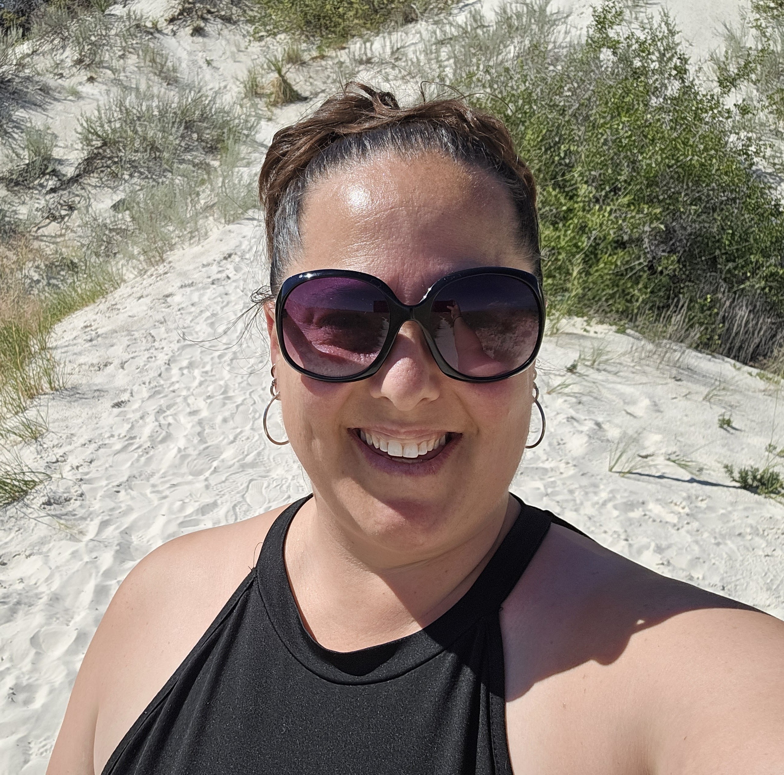 Dr. Jennifer McClure leading a forest bathing session